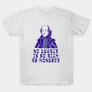 William Shakespeare face and quote T-Shirt